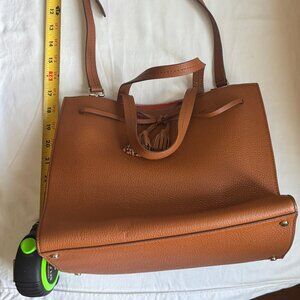Kate Spade Outlet Cognac Pebbled Leather Satchel Crossbody